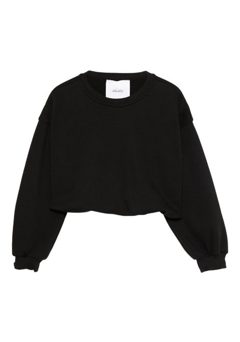 Felpa crop basic Lù-Lù BY MISS GRANT | LL3949NERO